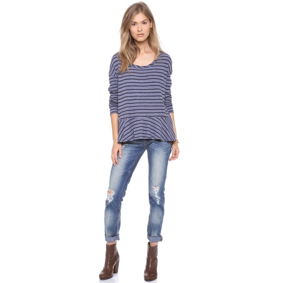 thermal peplum top